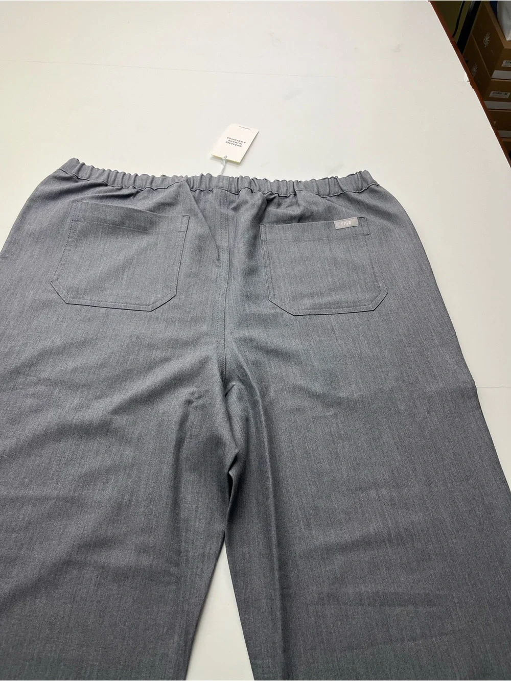 Figs Pisco Basic Large Tall Scrub Pants Mens Gray Grey Medical Pull-on NEW